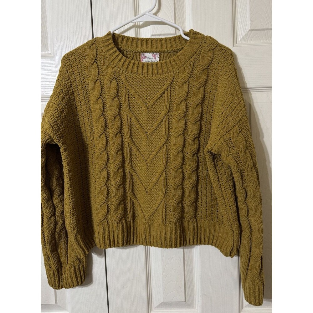 Pink Republic  Cable‎ Knit Crew Neck Sweater Size M
